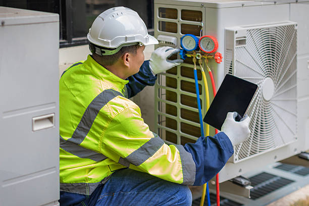 Professional Hvac technician working in Northborough, MA